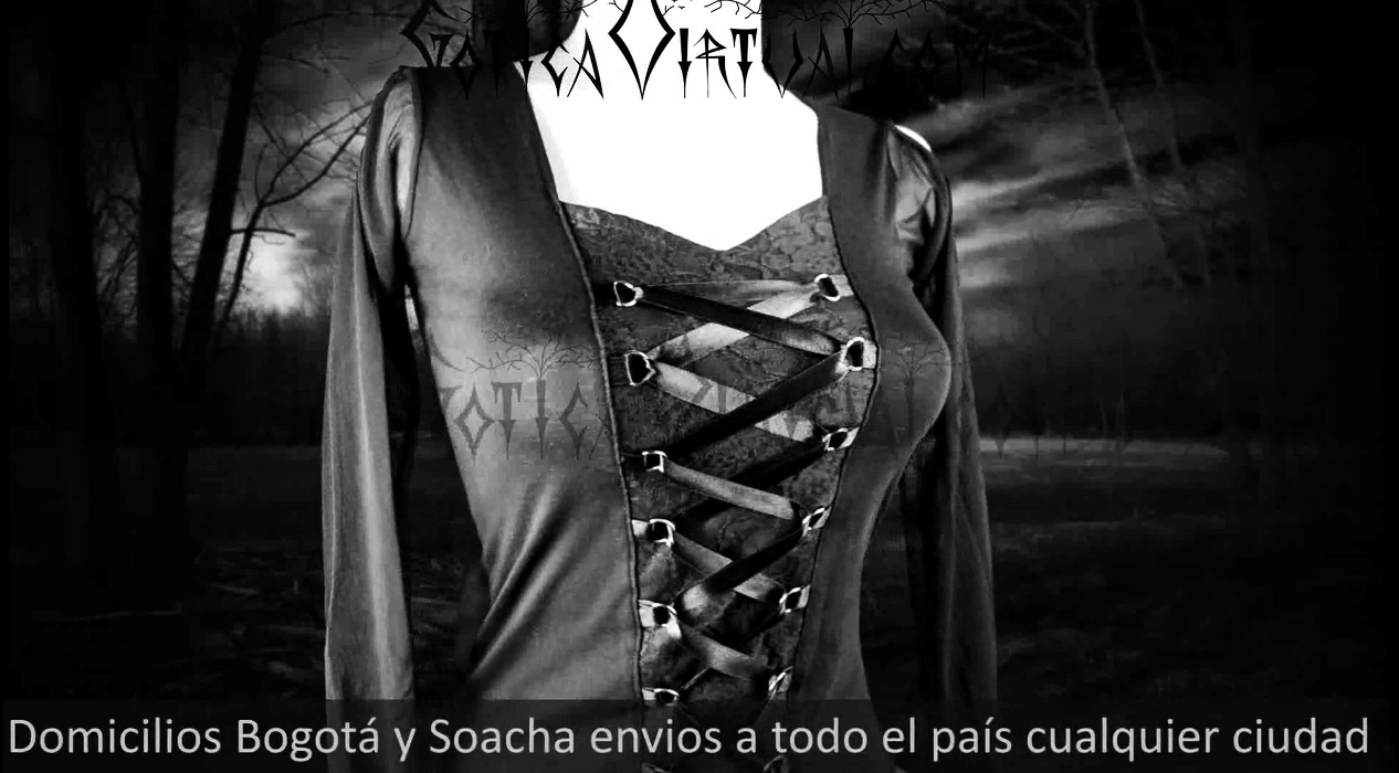 blusa gotica negra dama rock metal bogota cali pasto tunja pereira ipiales neiva ibague cucuta bucaramanga cartagena